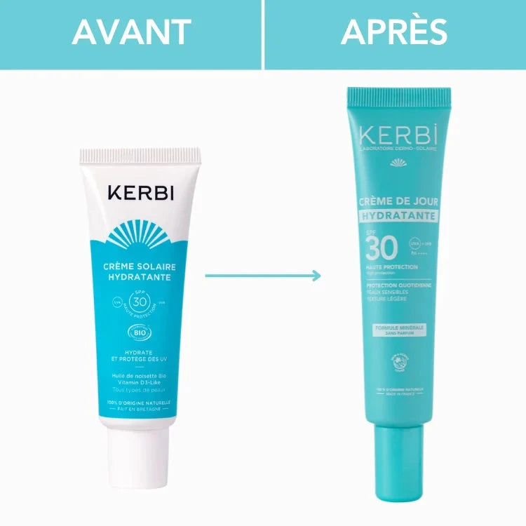 Crème Visage Hydratante SPF30 Soin solaire KERBI 