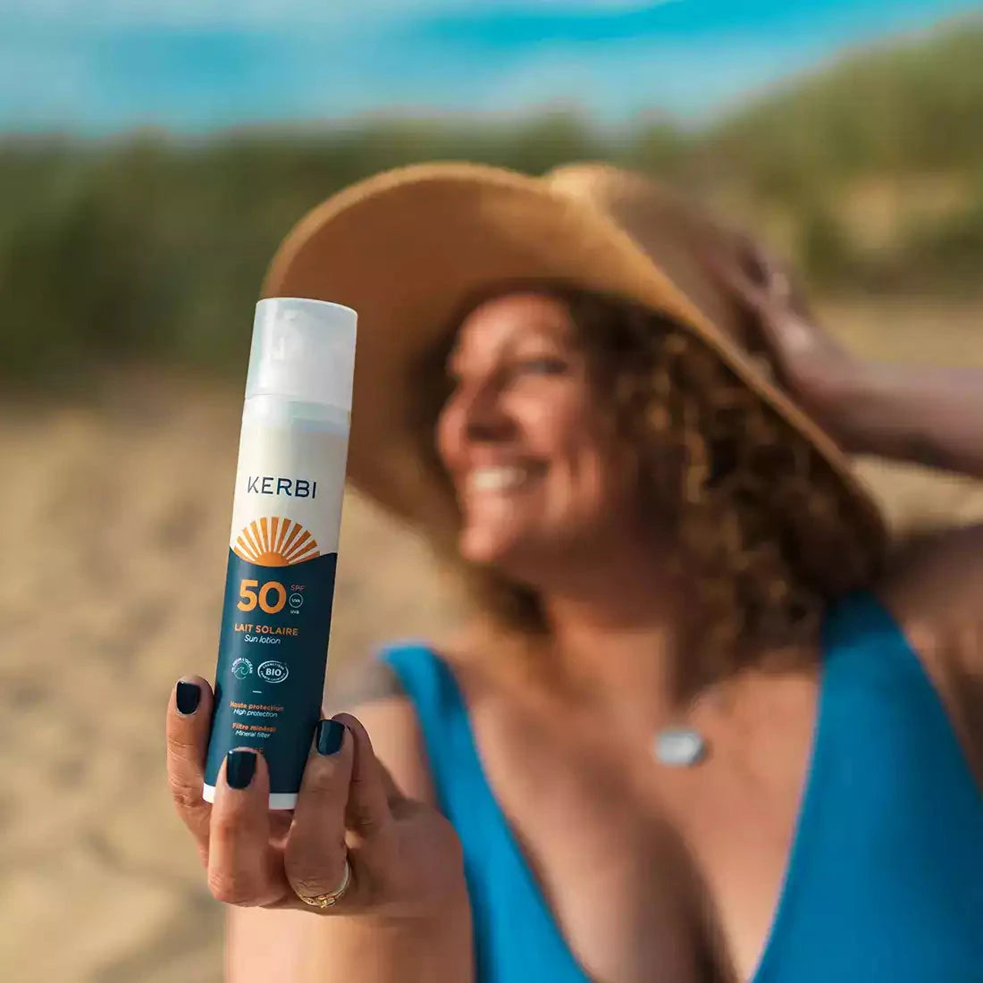 Lait solaire Crème Solaire Adulte SPF 50 Soin solaire KERBI 