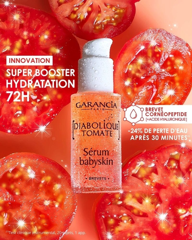 Diabolique Tomate sérum babyskin - Hydratation 72h Soin Visage GARANCIA 