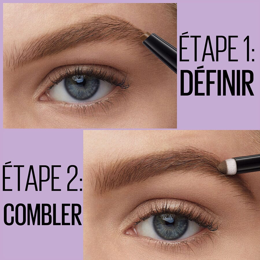 Crayon et poudre à sourcils 2en1 - Brow Satin Maquillage MAYBELLINE 