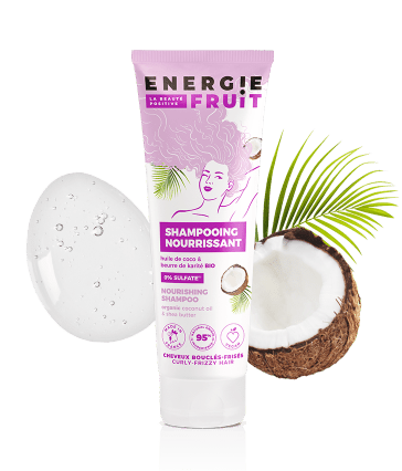 Shampooing Soin Nutrition 0% Sulfates Huile Coco & Beurre de Karité BIO shampoing ENERGIE FRUIT 