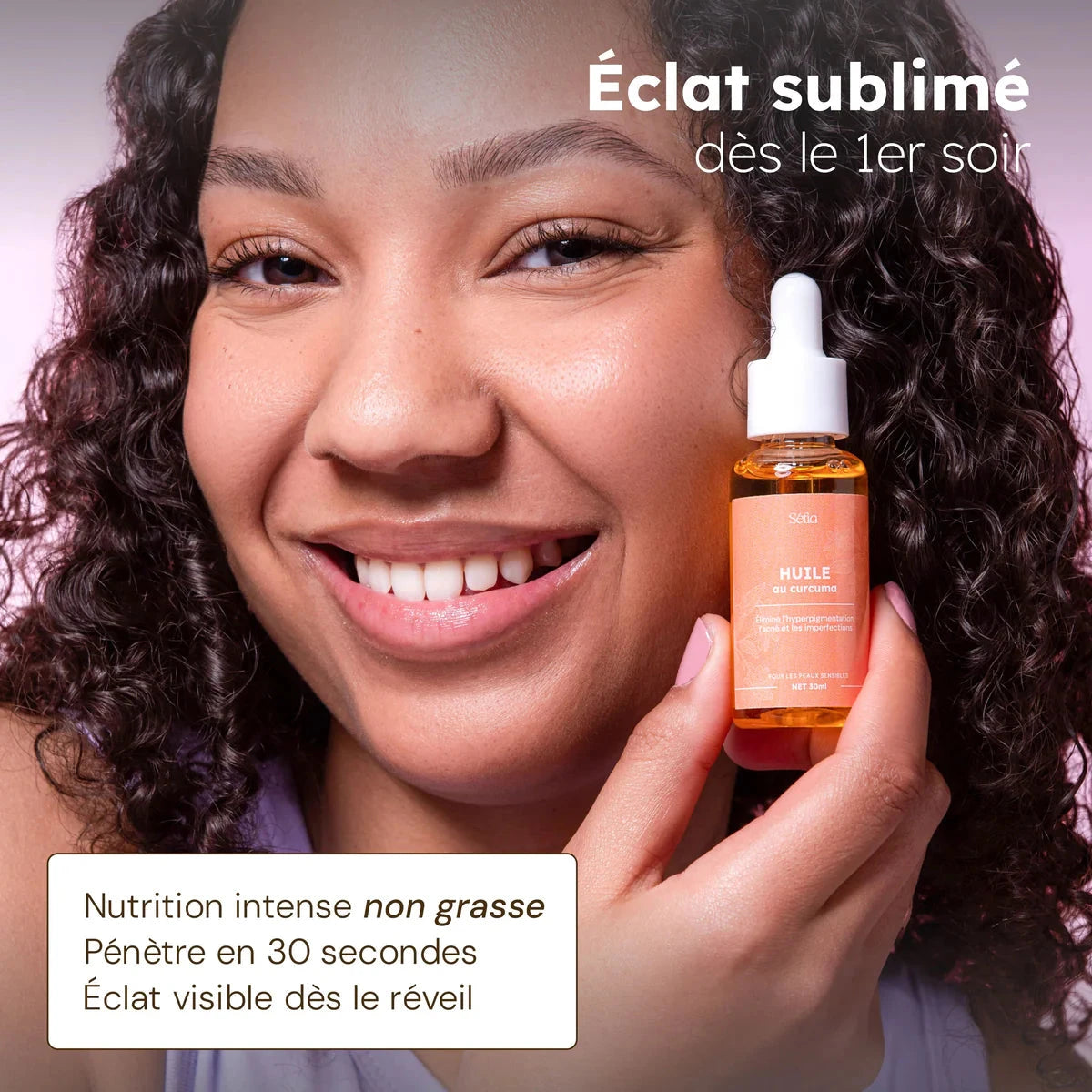 Huile visage au Curcuma Soin Visage Séfia 