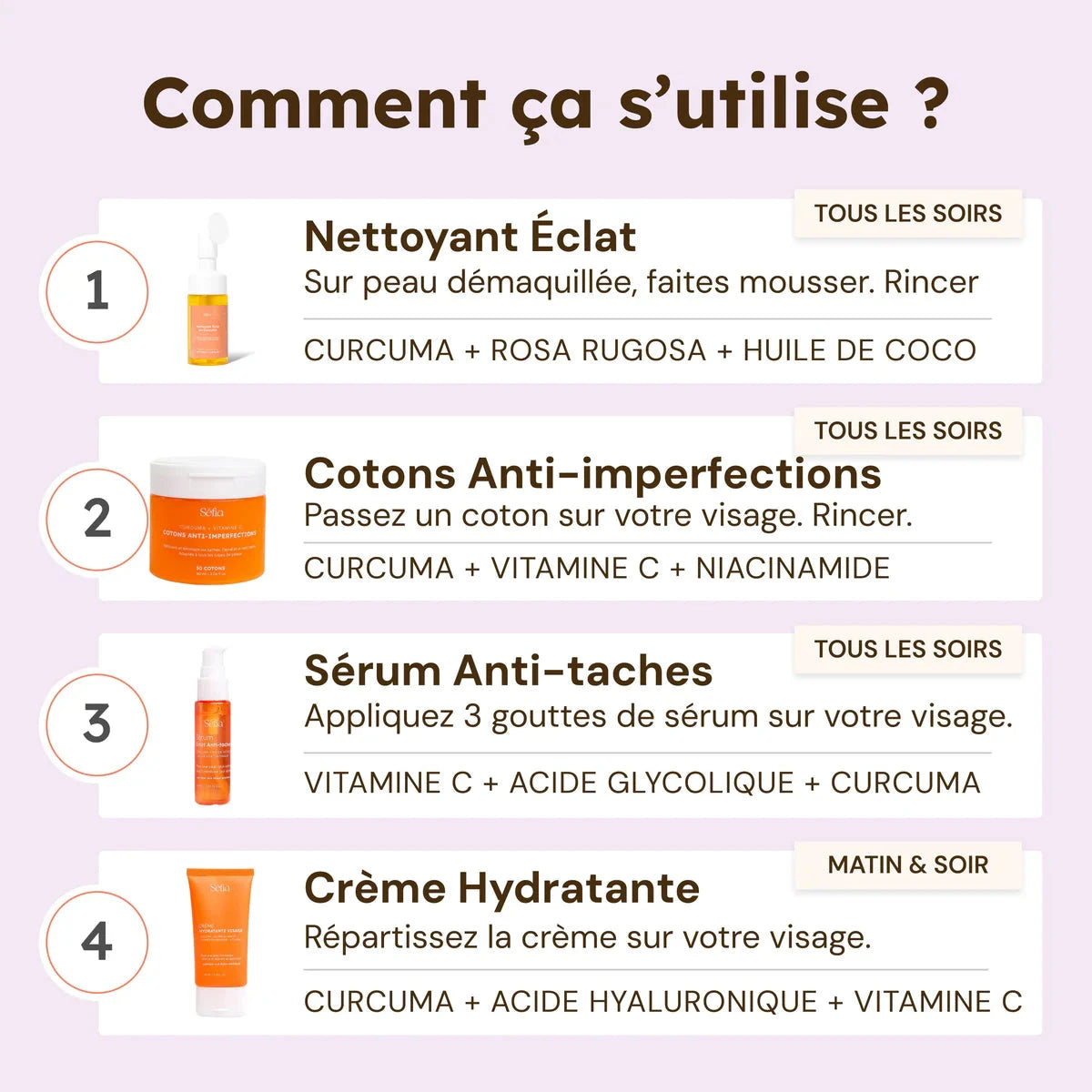 Routine Super Glow Soin Visage Séfia 