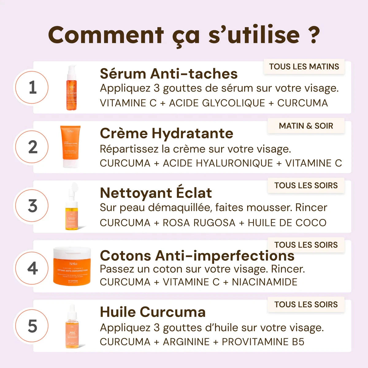 Routine Ultra Glow Soin Visage Séfia 