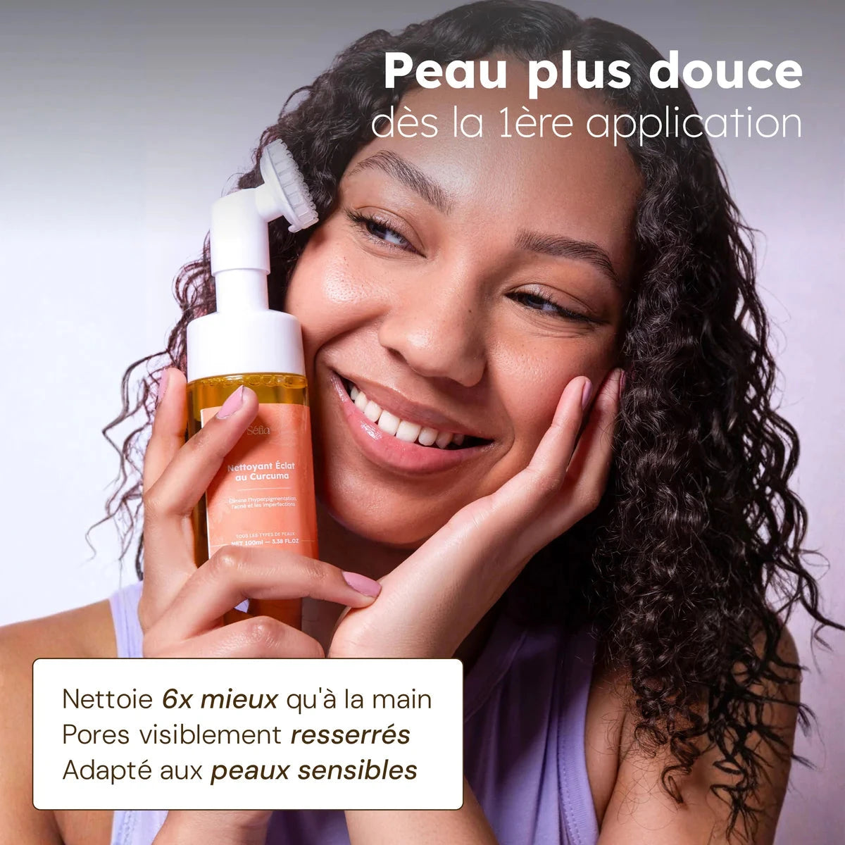Nettoyant Éclat au Curcuma Soin Visage Séfia 