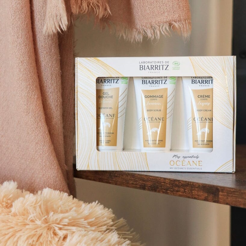 Kit Océane (Gel Douche / Gommage / Crème Corps 30 ml) Soin solaire Laboratoires de Biarritz 
