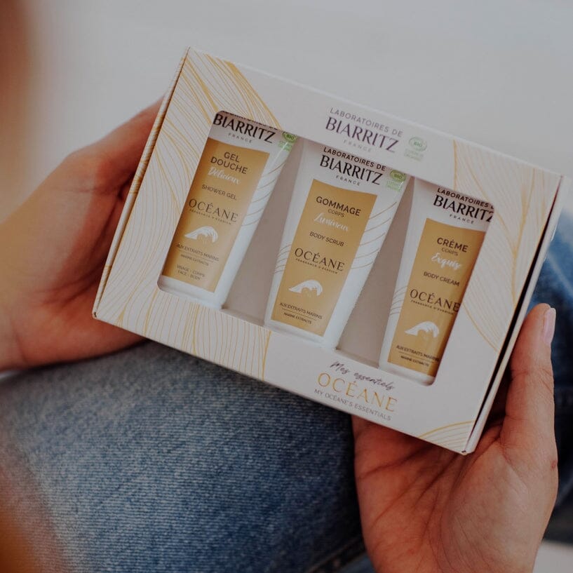 Kit Océane (Gel Douche / Gommage / Crème Corps 30 ml) Soin solaire Laboratoires de Biarritz 