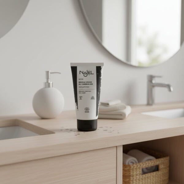 Masque Détox Visage au charbon Bio Soin Visage NAJEL 