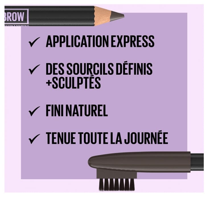 Express Brow Crayon à Sourcils Précision Maquillage MAYBELLINE 