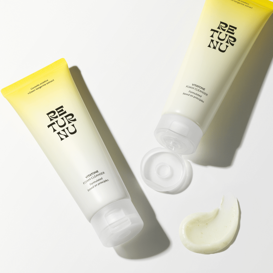 Vitatone Foam Cleanser - Nettoyant Moussant Éclaircissant et Hydratant Soin Visage RETURNU 