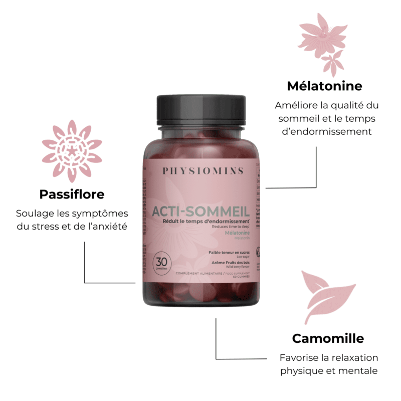 Acti-Sommeil - Réduit le Temps d'Endormissement Complément Alimentaire Physiomins 
