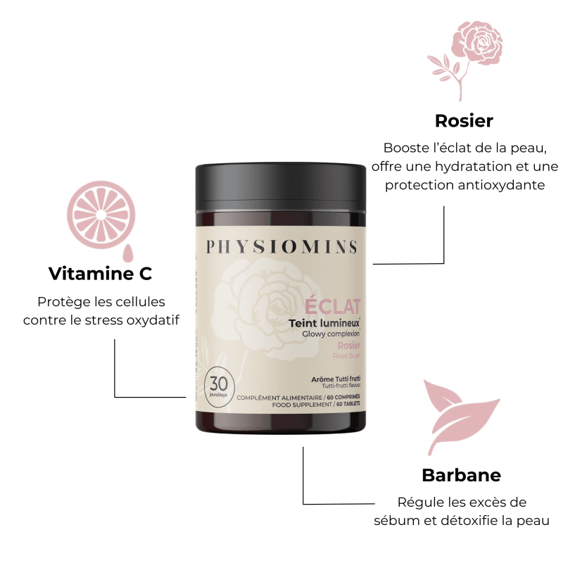 Éclat - Teint lumineux Complément Alimentaire Physiomins 