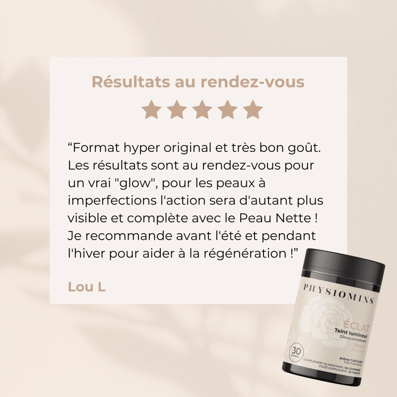 Éclat - Teint lumineux Complément Alimentaire Physiomins 