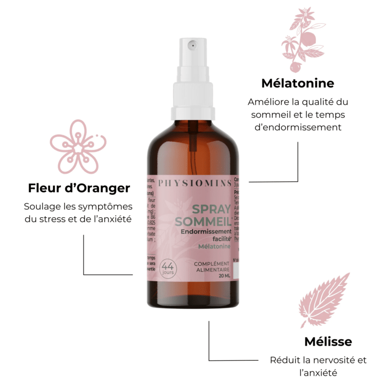 Spray Sommeil - Endormissement Facilité Complément Alimentaire Physiomins 