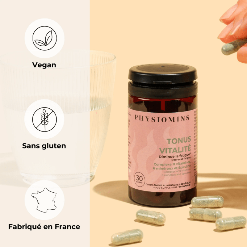 Tonus Vitalité - Diminue la Fatigue Complément Alimentaire Physiomins 