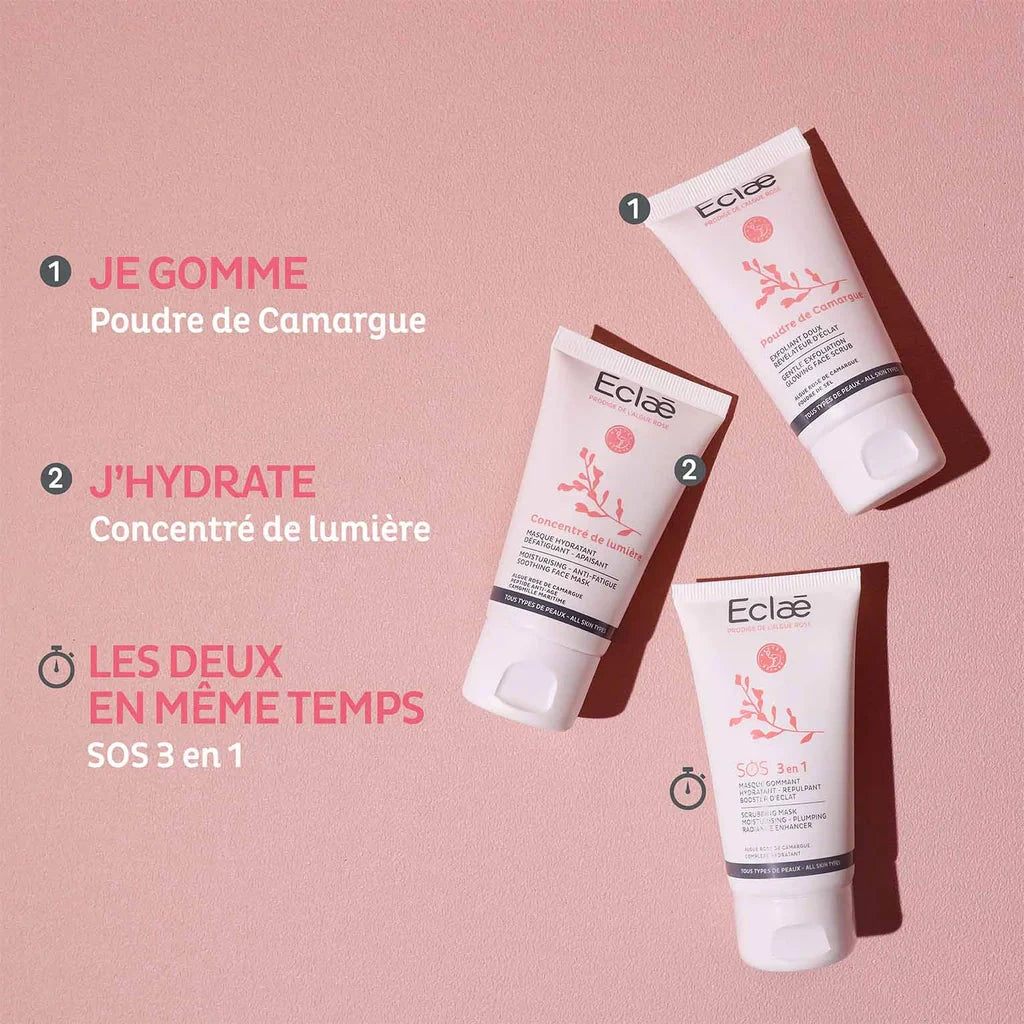 SOS 3en1 - Masque Gommant, Hydratant et Repulpant Soin Visage Greez 