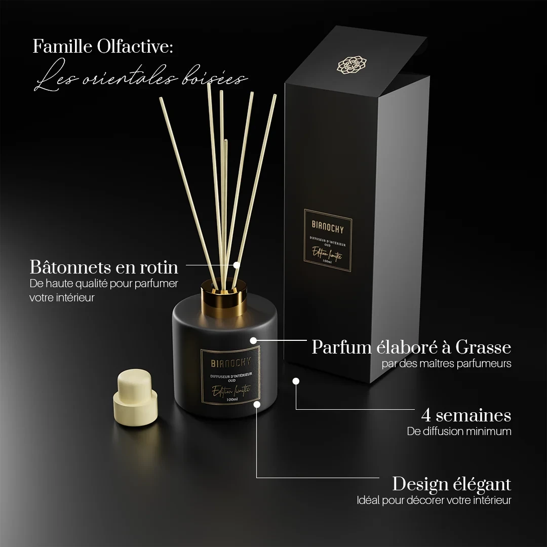 Diffuseur d'ambiance - Oud Diffuseur de Parfum BIANOCHY 
